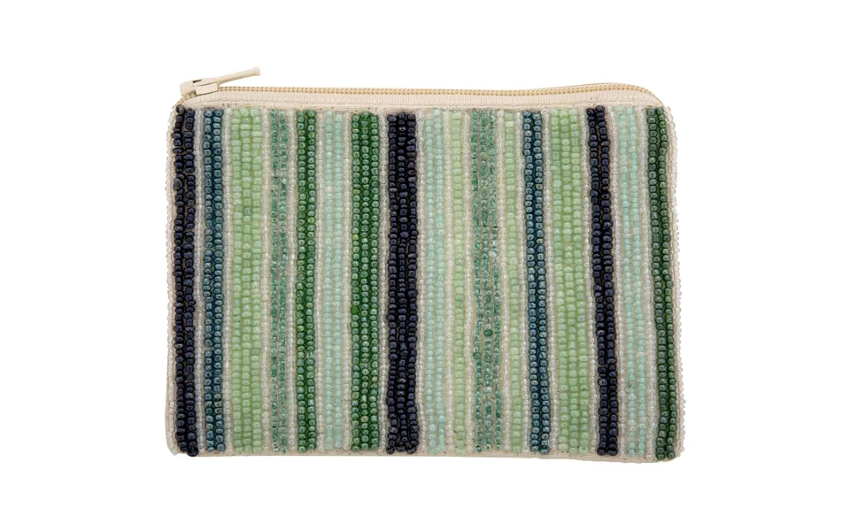 Hand-beaded Horizon Pouch - Green