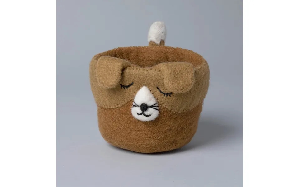 Hand-felted Animal Planter - Dog