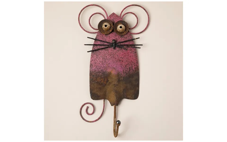 Handcrafted Metal Mouse Wall Hook