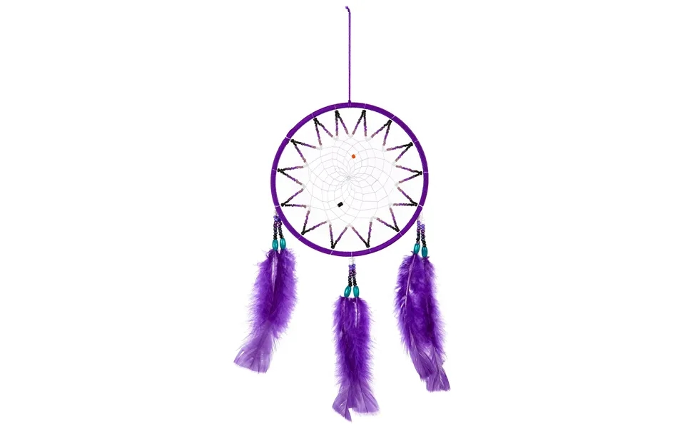 Handmade Threaded Dreamcatcher - Purple