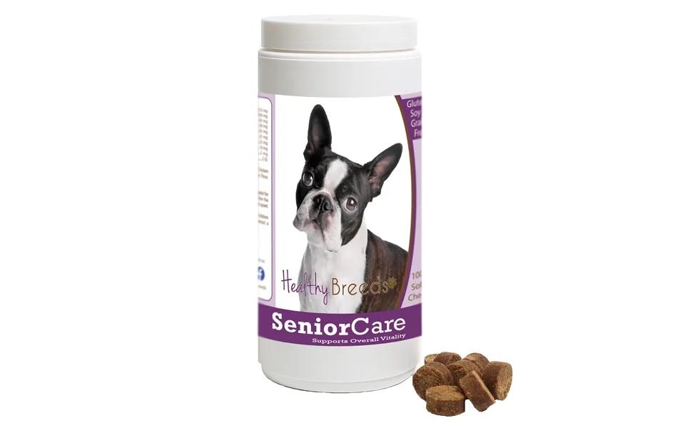 Healthy Breeds Senior Dog Care Soft Chews - Boston Terrier