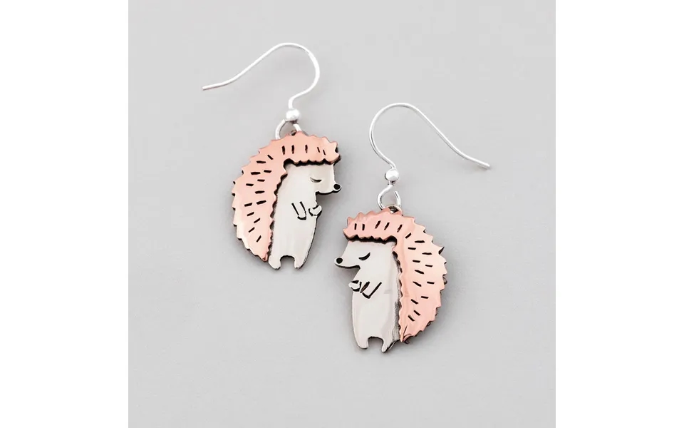 Hedgehog Mixed Metal Earrings