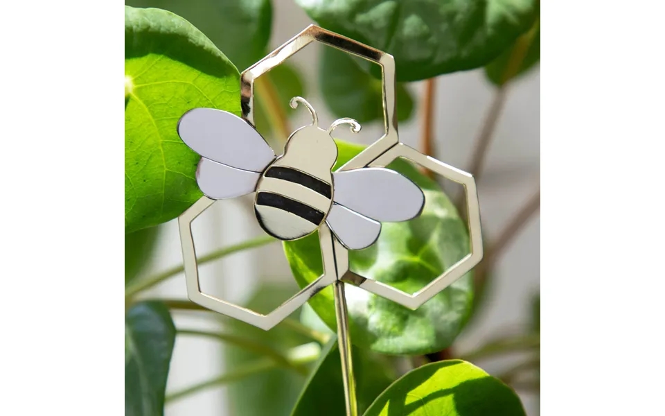 Honeycomb Bee Mixed Metal Plant Stake