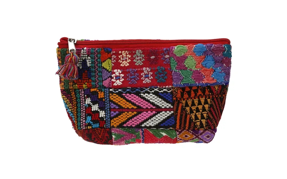 Huipil Patchwork Cosmetic Bag - Pink