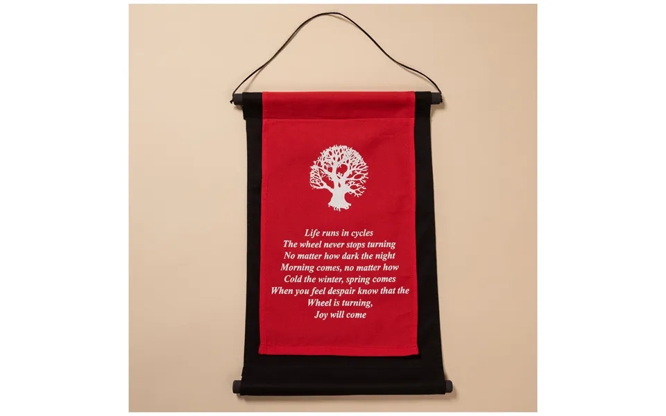 Inspirational Words Scroll Banner - Tree Of Life