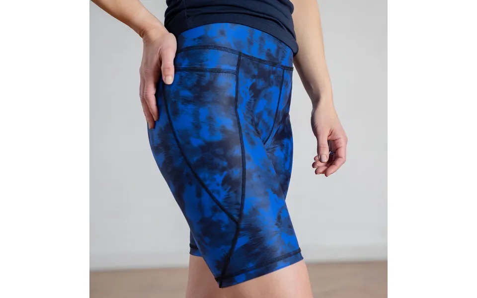 Into The Wild High Waisted Bike Shorts - Blue