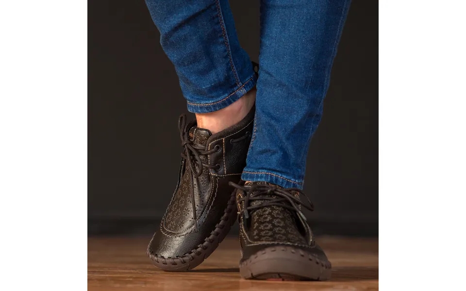 Jambu Mohave Eco Vegan Lace-up Moccasin Booties - Brown