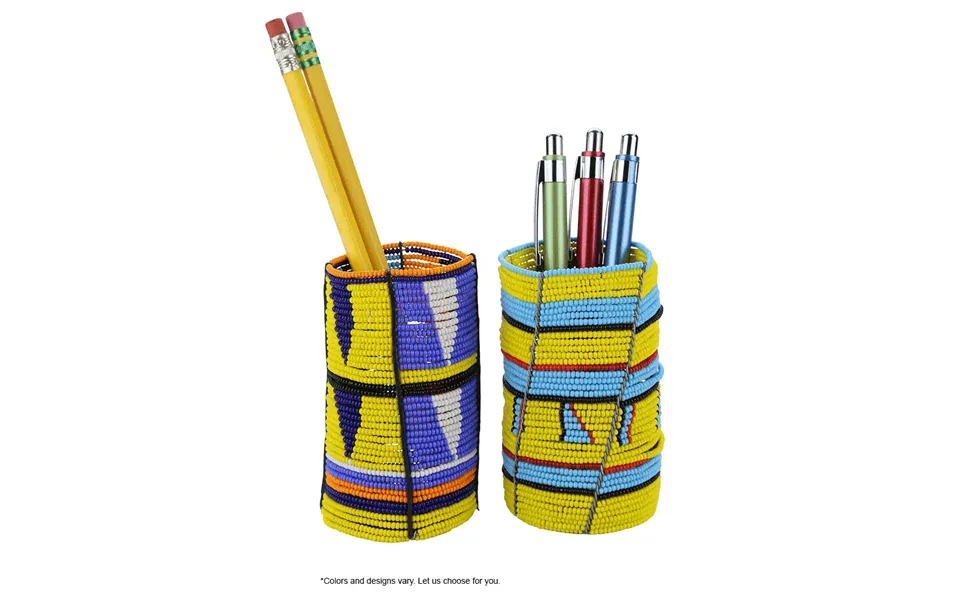 Kenyan Beaded Pencil Pot - Single