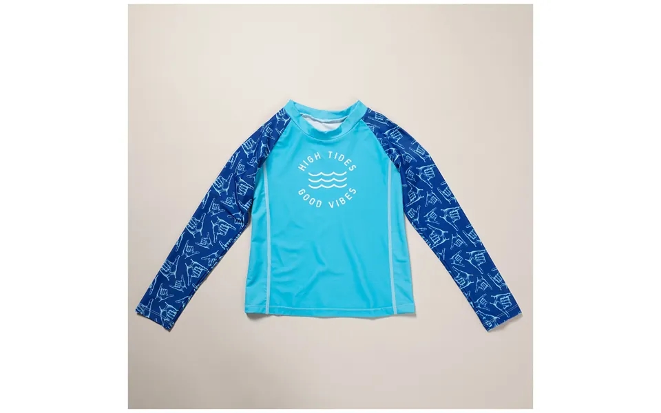 Kids Long Sleeve Rashguard Swim Shirt - Boys Good Vibes