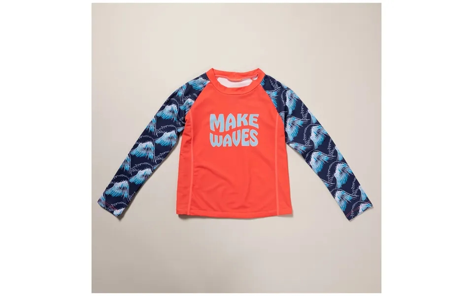 Kids Long Sleeve Rashguard Swim Shirt - Boys Make Waves