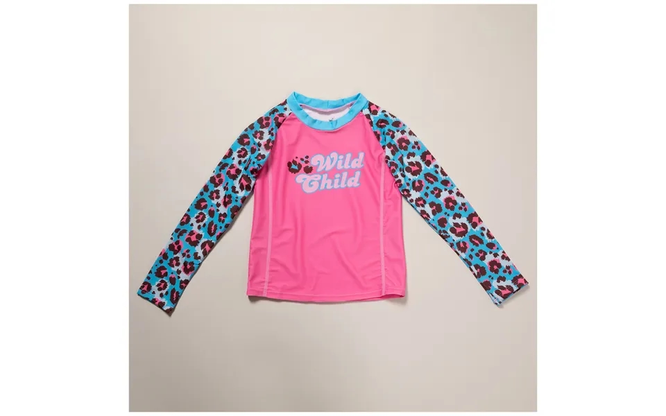 Kids Long Sleeve Rashguard Swim Shirt - Girls Wild Child
