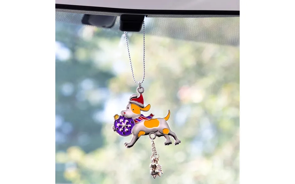 Kitty & Dog Car Charm Cat Charm Dog Charm - Festive Dog