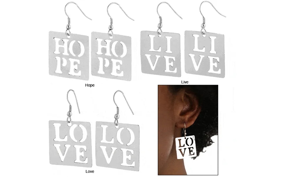 Live, Hope, Love Earrings - Live