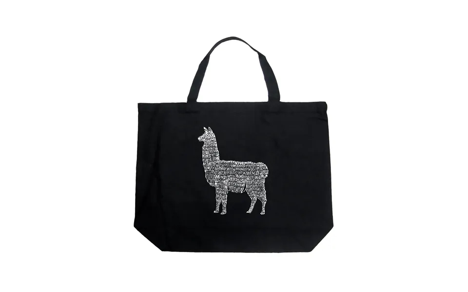 Llama Mama - Large Word Art Tote Bag