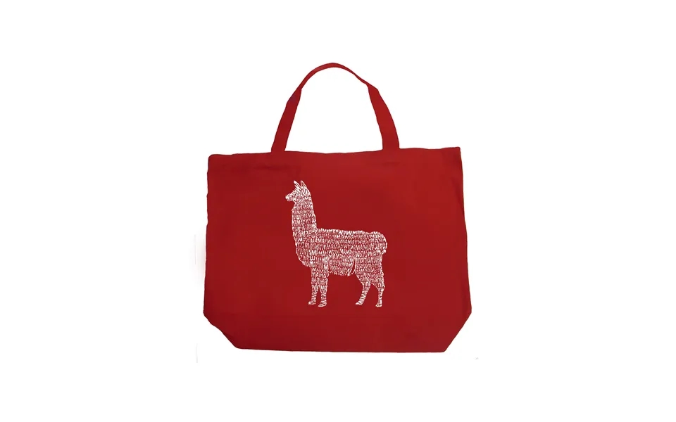 Llama Mama - Large Word Art Tote Bag