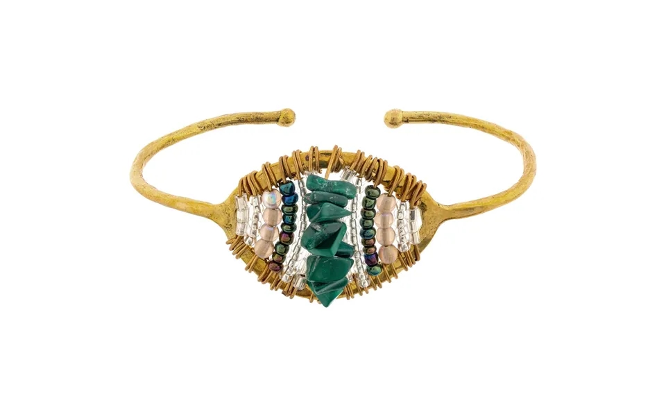 Maji Stone Cuff Bracelet - Malachite