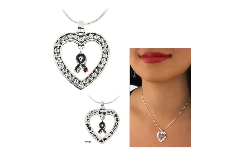 Many Hearts One Cause Diabetes Awareness Sterling Necklace - Pendant Only