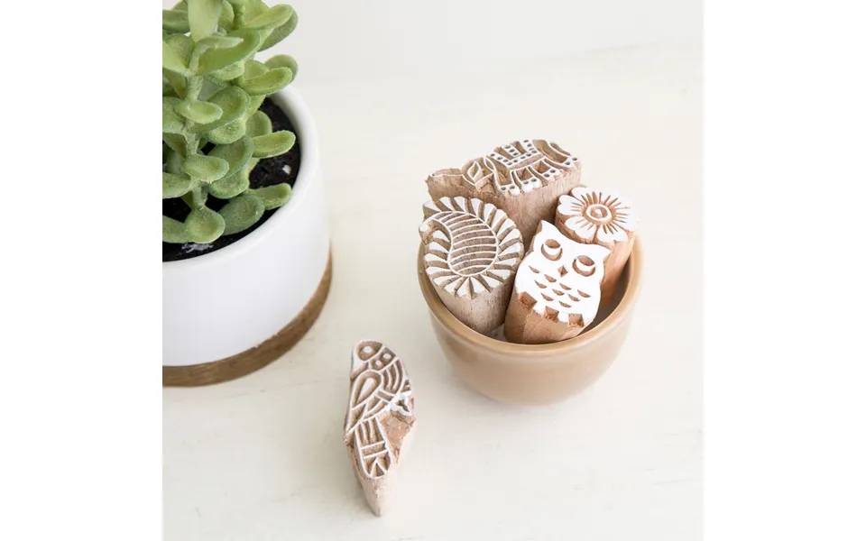 Mini Block Print Stamps Set