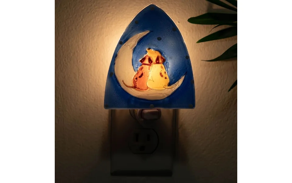 Moon Dogs Recycled Glass Night Light