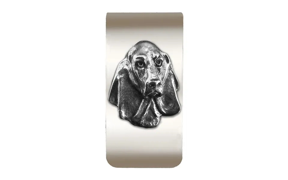 New-spin Metal Casting Basset Hound Money Clip