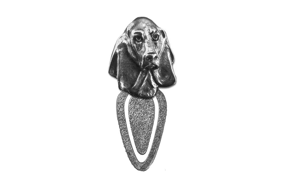 New-spin Metal Casting Basset Hound Pewter Bookmark