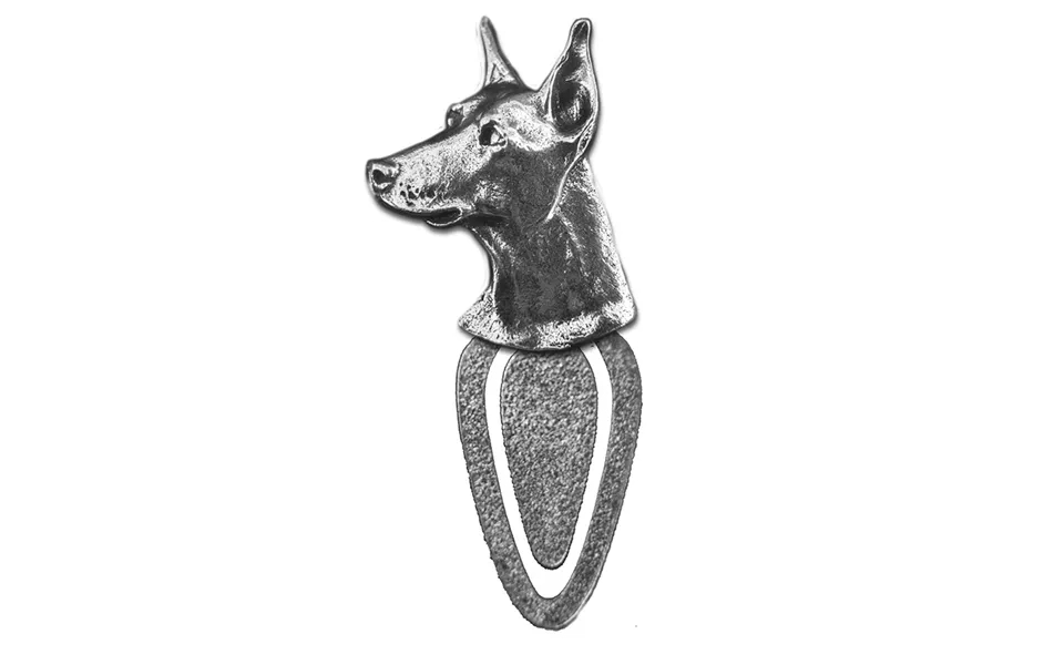 New-spin Metal Casting Doberman Bookmark