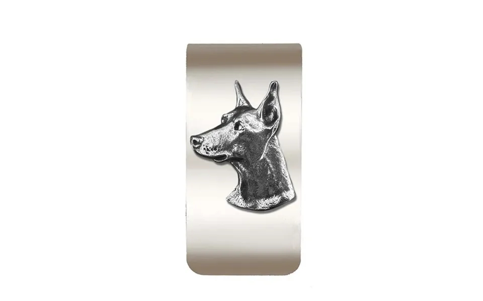 New-spin Metal Casting Doberman Money Clip