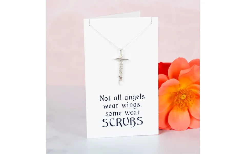 Not All Angels Wear Wings Sterling Silver Nurse Necklace