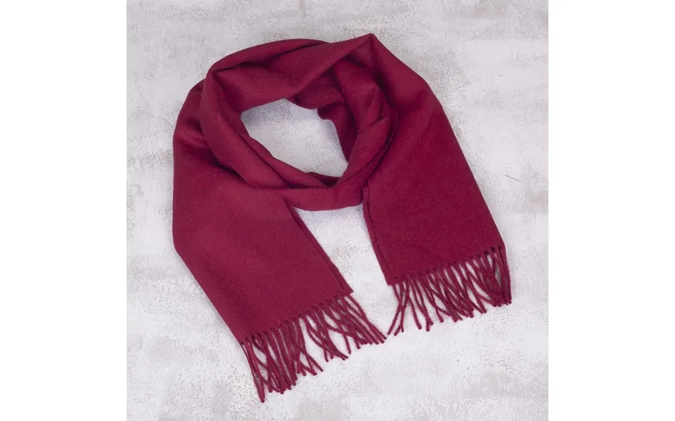 Novica Cherry Red Burgundy Men's Alpaca Scarf