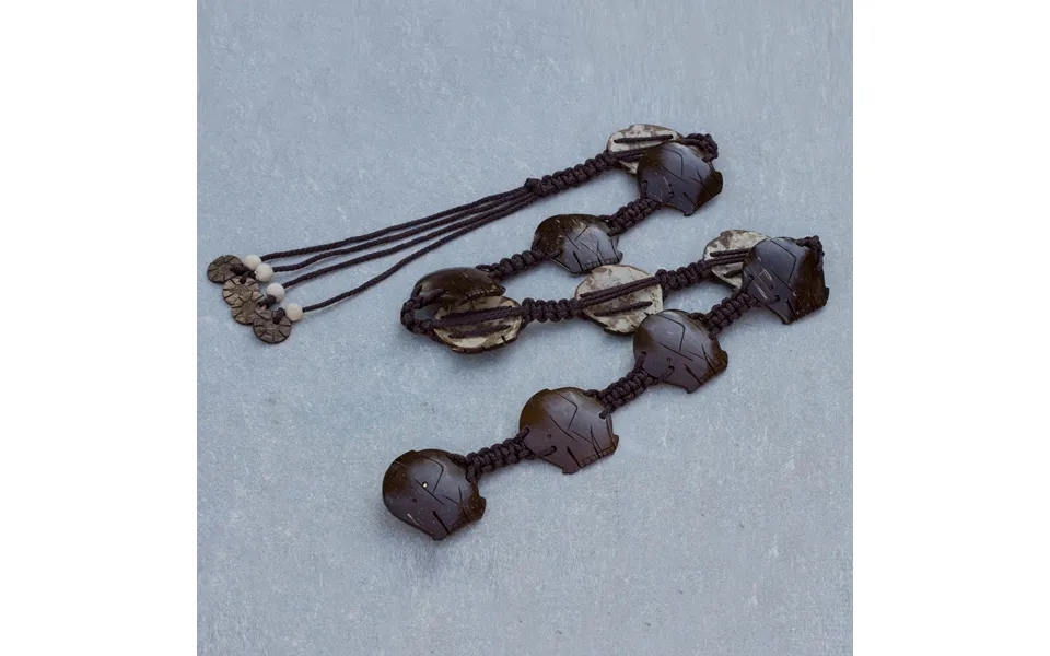 Novica Elephant March Coconut Shell Belt