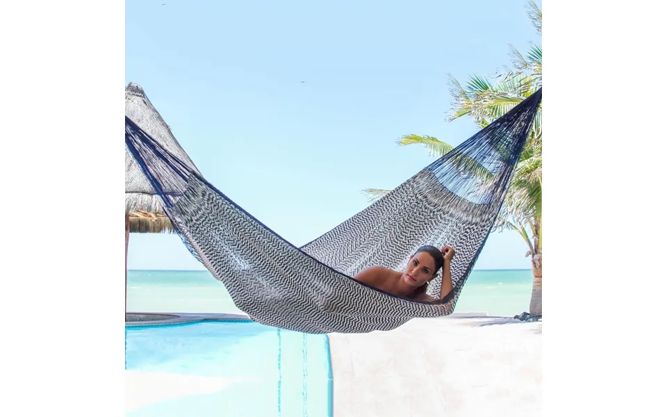 Novica Ocean Waves Mayan Rope Style Double Nylon Handmade Hammock Mexico