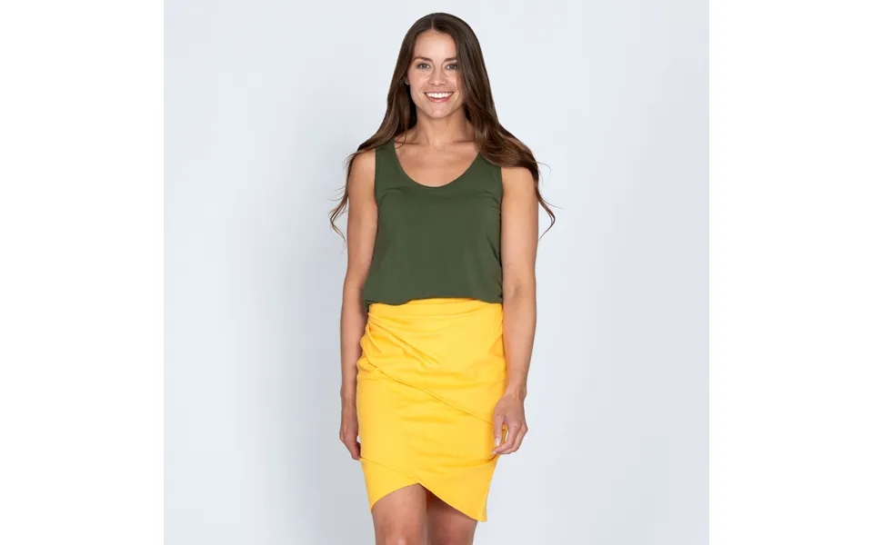 Organic Layered Pencil Skirt - Gold