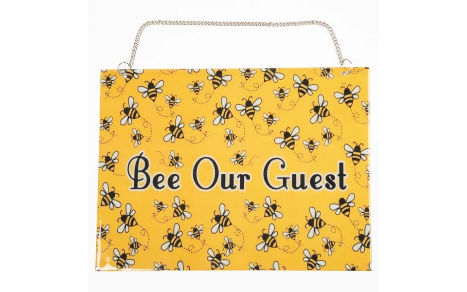 Outdoor Bee Our Guest Metal Sign