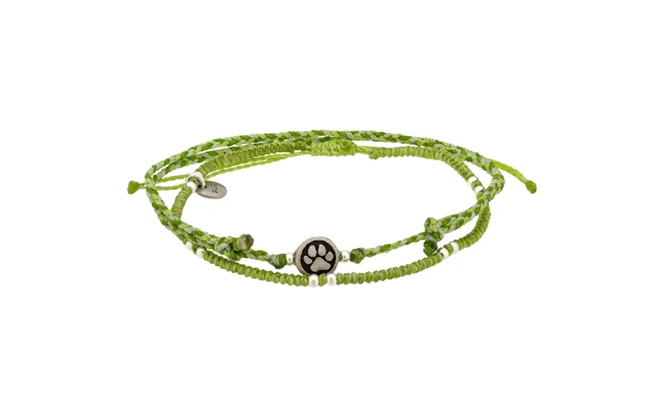 Paw Print Birthstone Anklet Set - August