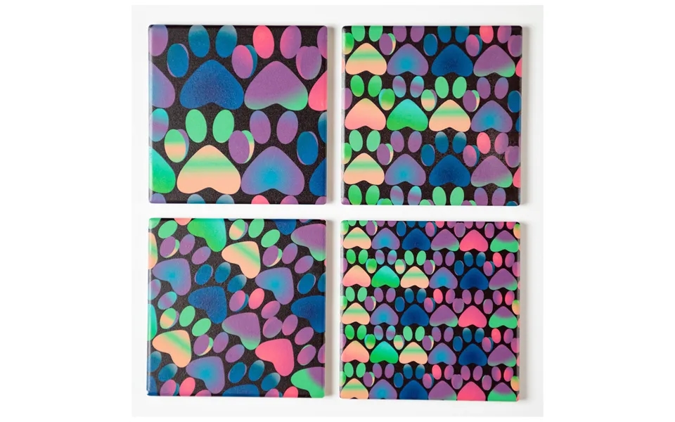 Paw Print Coaster - Set Of 4