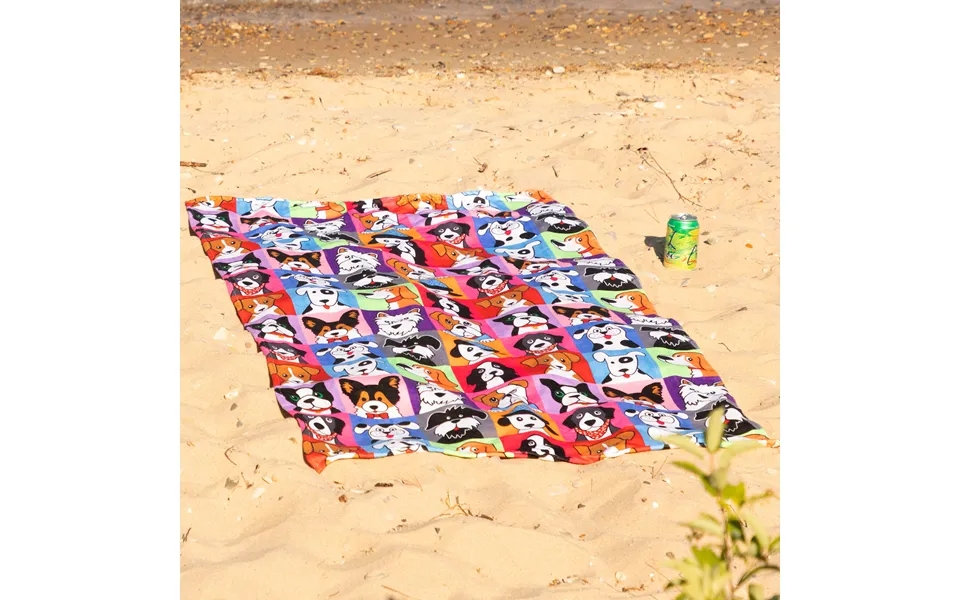 Paw Print Oversized Beach Towel - Pet Portrait