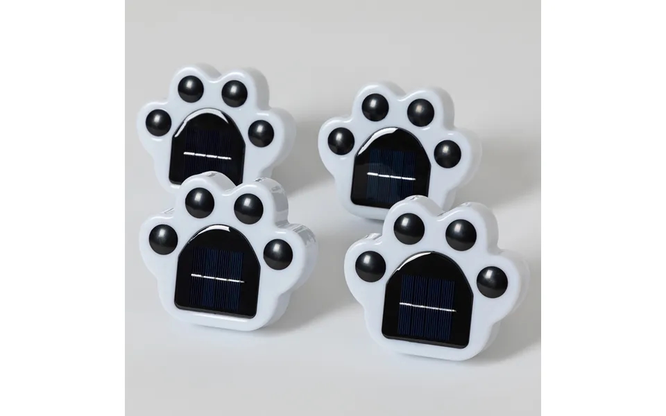 Paw Print Pathway Ground Solar Light - Set Of 4