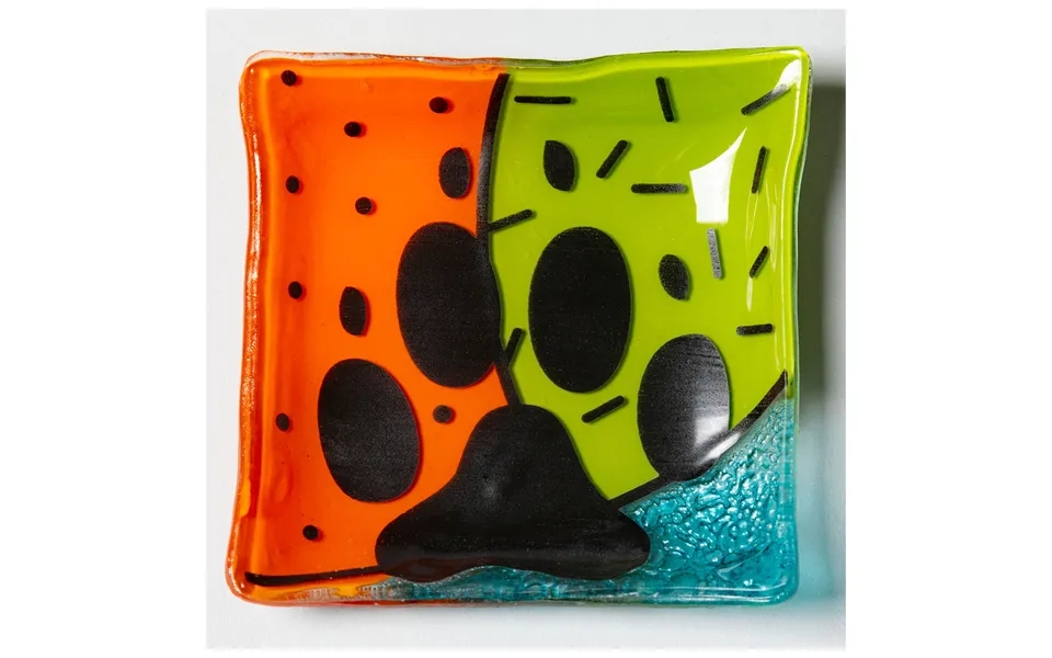 Paw Print Recycled Glass Dish