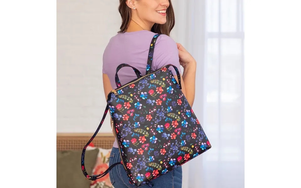 Paw Prints Galore Backpack - Flower Garden Paws