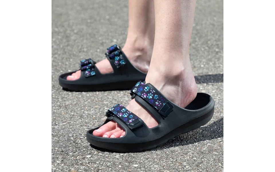 Paw Prints Velcro Slide Sandals - Tumbling Paws