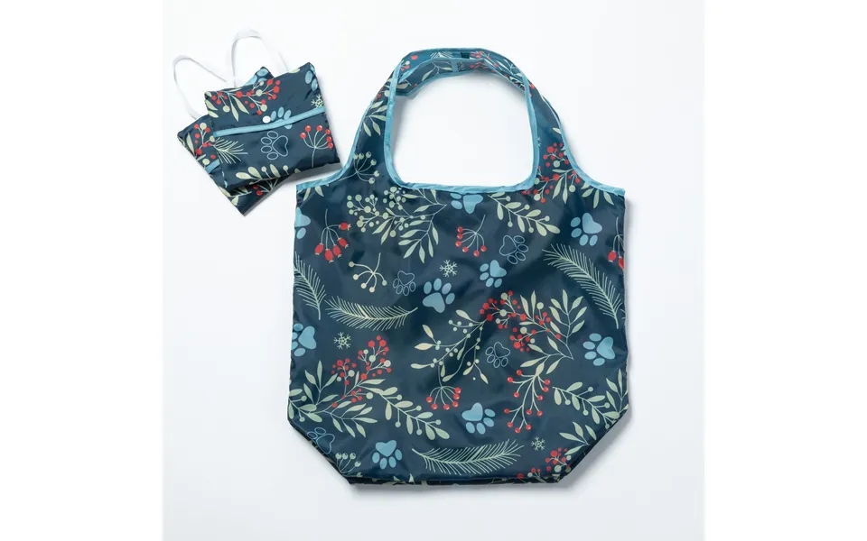 Paws & Pets Compact Shopping Bags L 3 Pack - Winter Sprigs & Paws