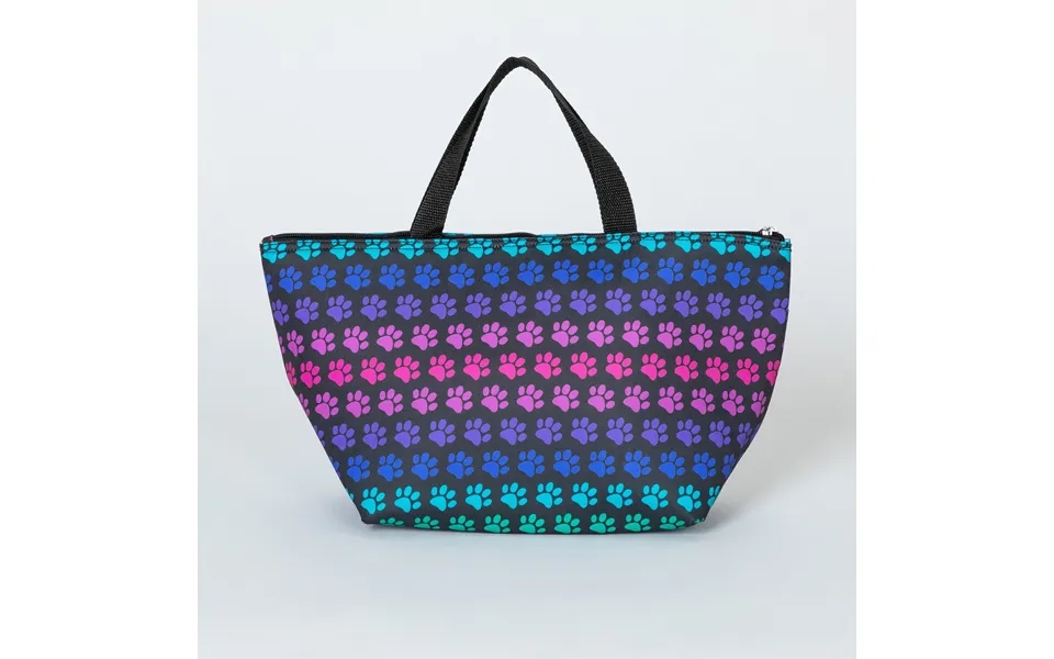 Paws To Eat Lunch Insulated Tote Bag - Rainbow Paws