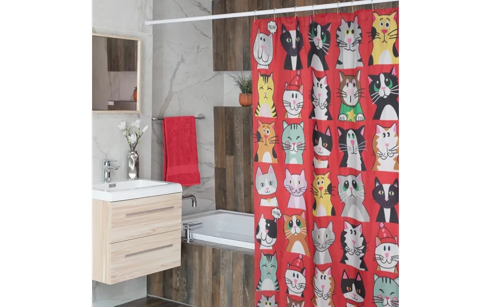 Pawsitively Pretty Shower Curtain With 12 Hooks - Pet Portrait
