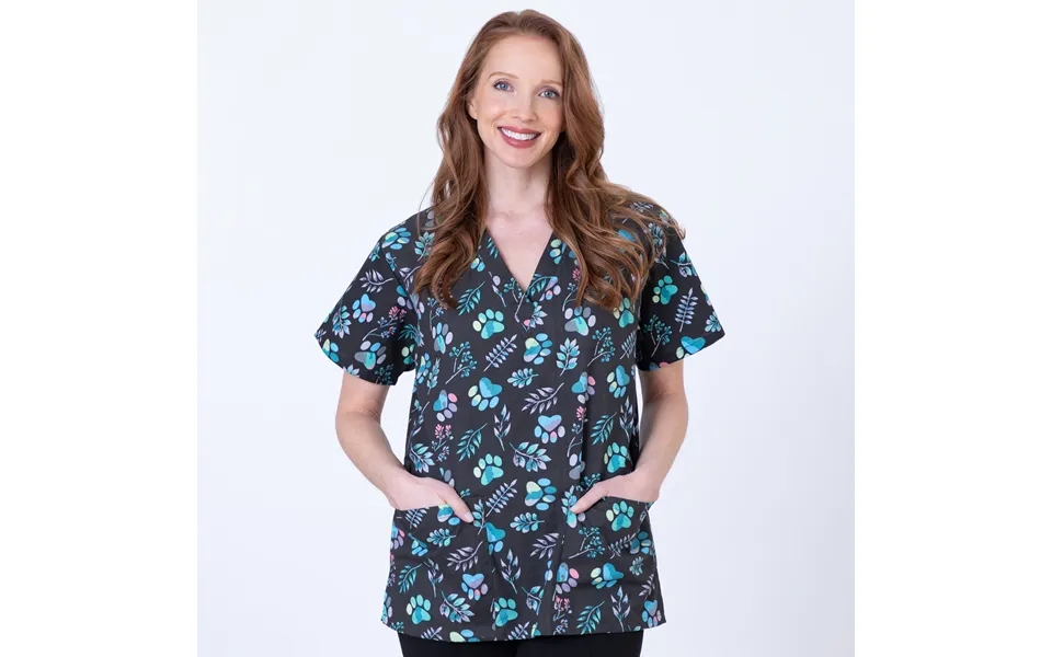Pawsitivley Lovely Scrub Top - Paw Meadow