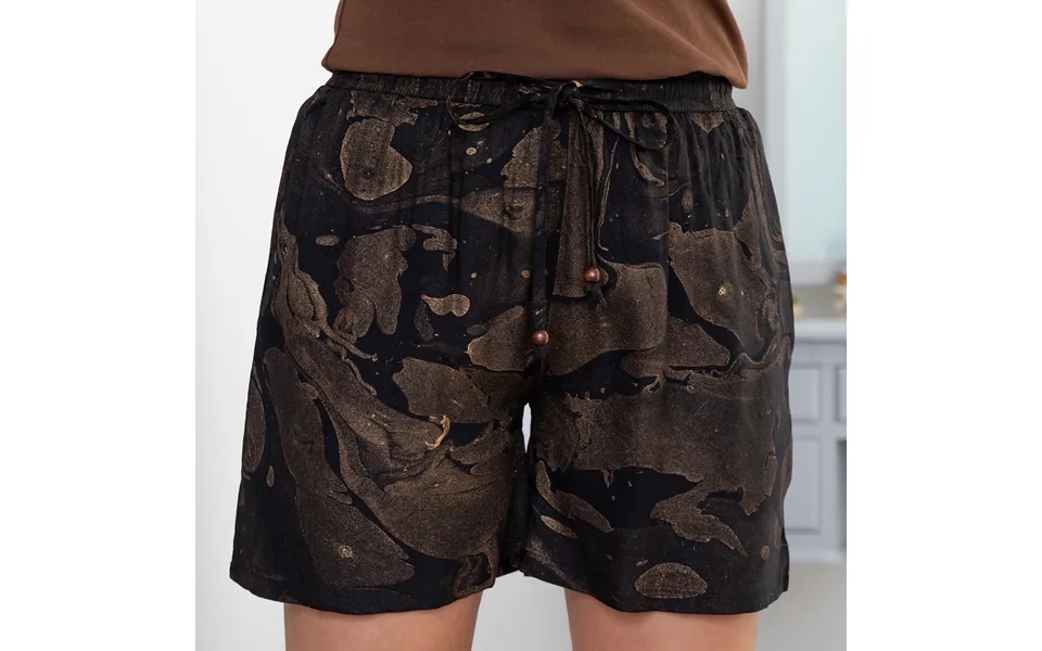 Perfectly Content Marble Shorts - Black