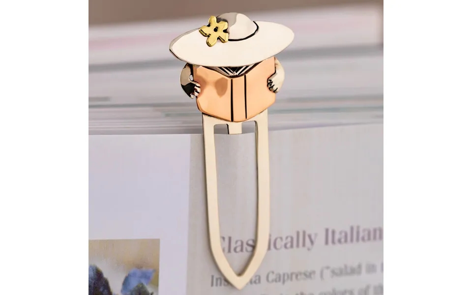 Pet Book Lover Mixed Metal Bookmark - Book