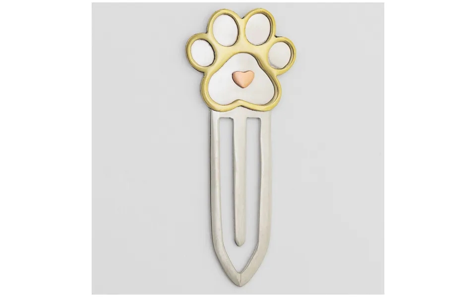 Pet Book Lover Mixed Metal Bookmark - Paw Print