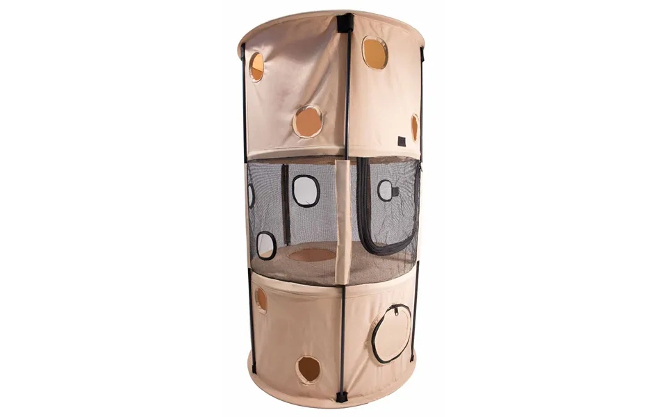 Pet Life Climbertree Circular Cat House - Khaki