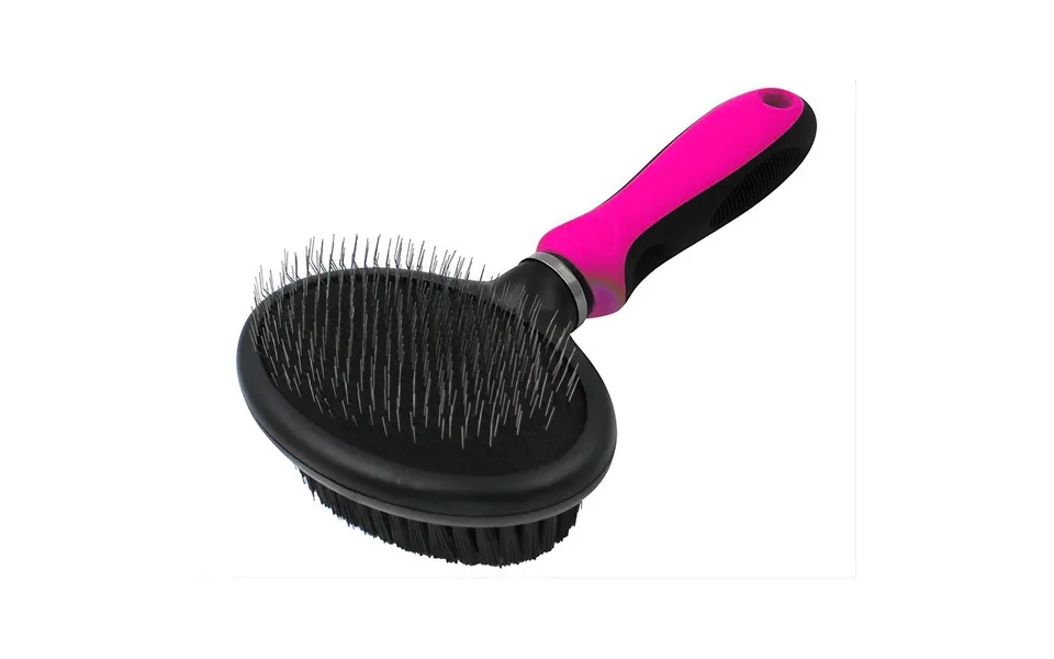 Pet Life Flex Series Dual Grooming Pet Brush - Pink