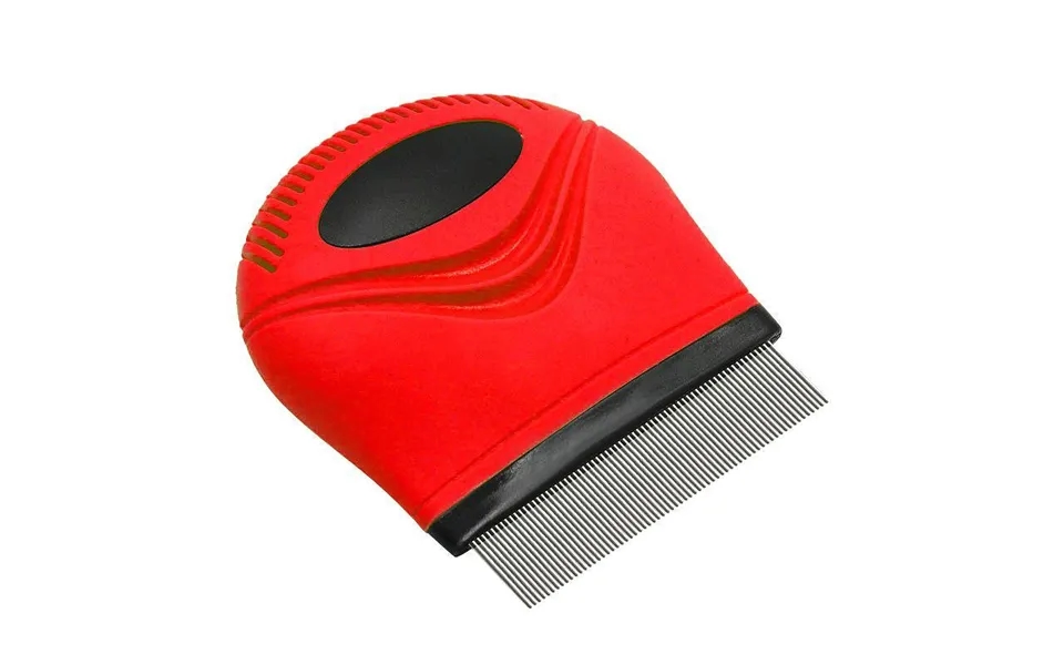 Pet Life Grazer Handheld Flea & Tick Comb - Red